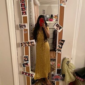 Free People Flora Maxi Wrap Dress Yellow